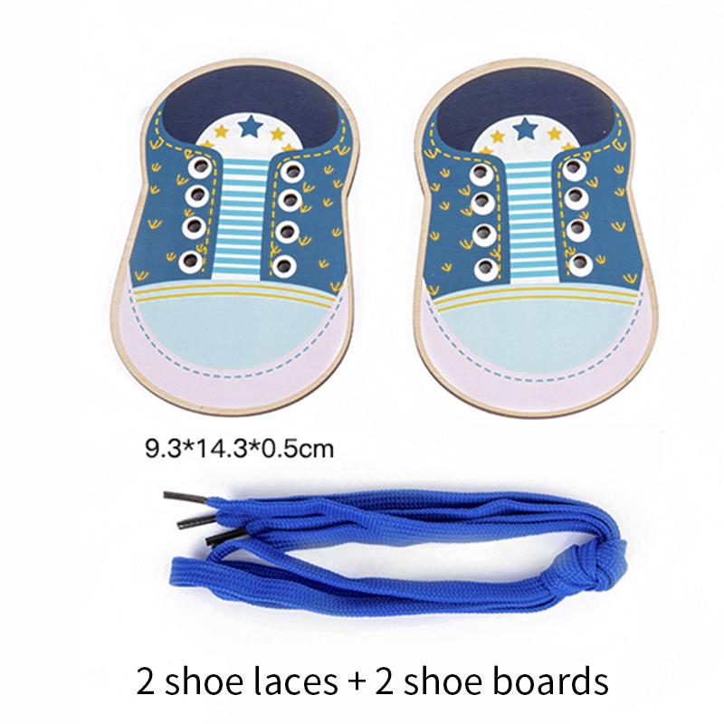 Children's Threading Toy Montessori Enlightenment Training Life Skills Teaching Aids Clothes Threading Game Wooden Fun Toy Gifts