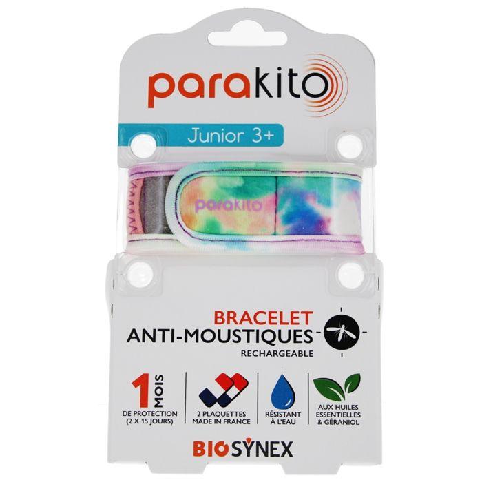 PARAKITO Bracelet Anti-Moustiques Rechargeable Tie And Dye Kids