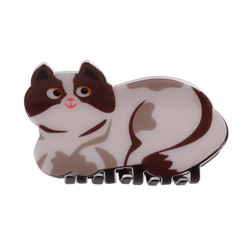 1pc New cute animal series acrylic cat cartoon hair clip, back of the head hair clip, hair accessories, and dished hair