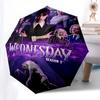 1pc Wednesday Season 2Open/Close Umbrella-Windproof, Compact Travel Umbrella, Sturdy 8-Rib Shaft, Outdoor Accessory, 1069