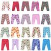 Baby Girls Cropped Pants 5Pcs/Lot And 3Pcs/Lot Kid Lovely Long Trousers Children Printed Elastic Newborn Clothes Christmas Waist Knee Length Pants