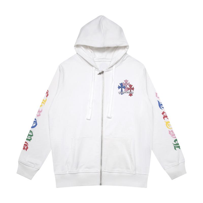 Chrome Heart Pure Cotton Terry Zip-Up Hoodie with Hood