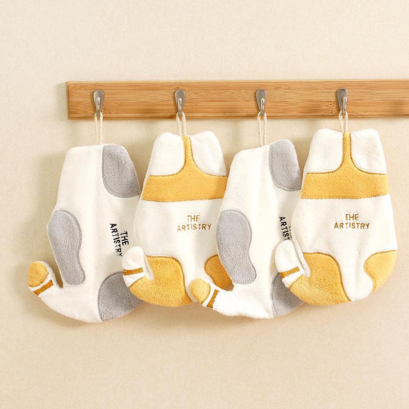 Quick-Drying Cute Coral Cartoon Towel for Bathroom/Kitchen