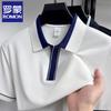 Men's Ice Silk Loose Lapel Polo Shirt
