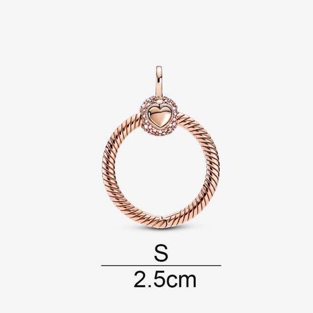 S925 Sterling Silver Color Necklace Collocation Pendant Moments Charms Bead For Women Fit Bracelet