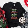 Dance Like Frosty Shine Rudolph Give Santa Love Jesus Christmas T Shirt Happy For Her