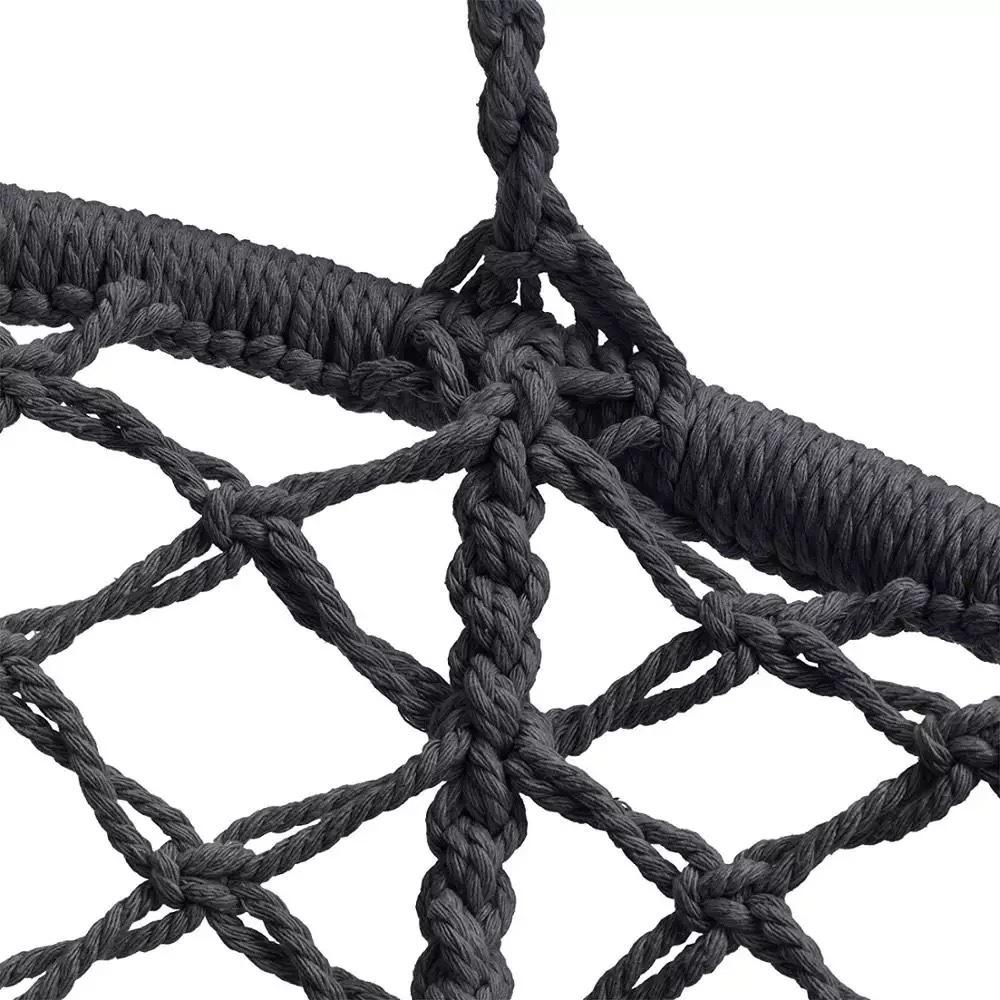 Nordic Style Cotton Rope Hanging Chair with Tassels – Indoor/Outdoor Swing for Balcony and B&B