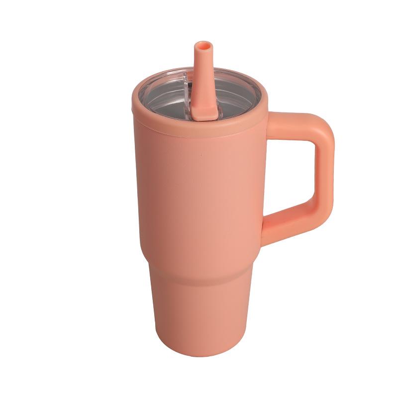 Popular 710ml Insulated Stainless Steel Water Bottle with Straw Lid & Handle