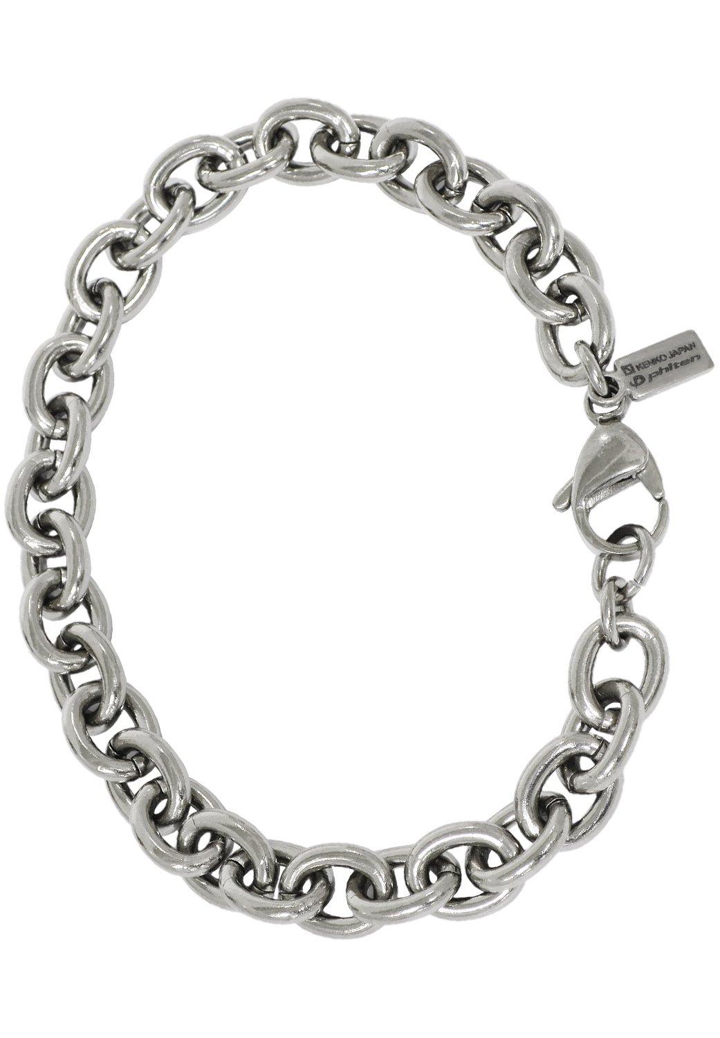 

Phiten [Limited Edition] Titanium Chain Bracelet, Azuki Pattern, Length 17-19cm (19cm), Width 7.7mm, Hypoallergenic, Healthy Bracelet