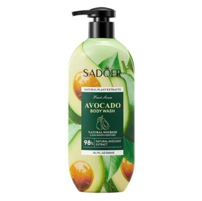 Cream-gel Shower Gel with Avocado Extract SADOER AVOCADO BODY WASH - 400 Ml