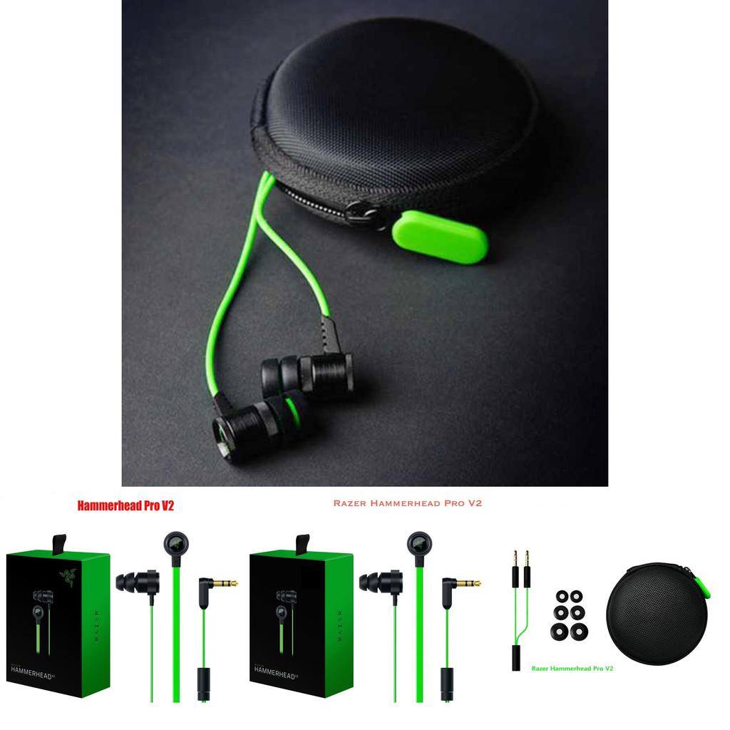 Razer Hammerhead Pro In-ear Gaming Headset With Headphone Organizer Magic Green