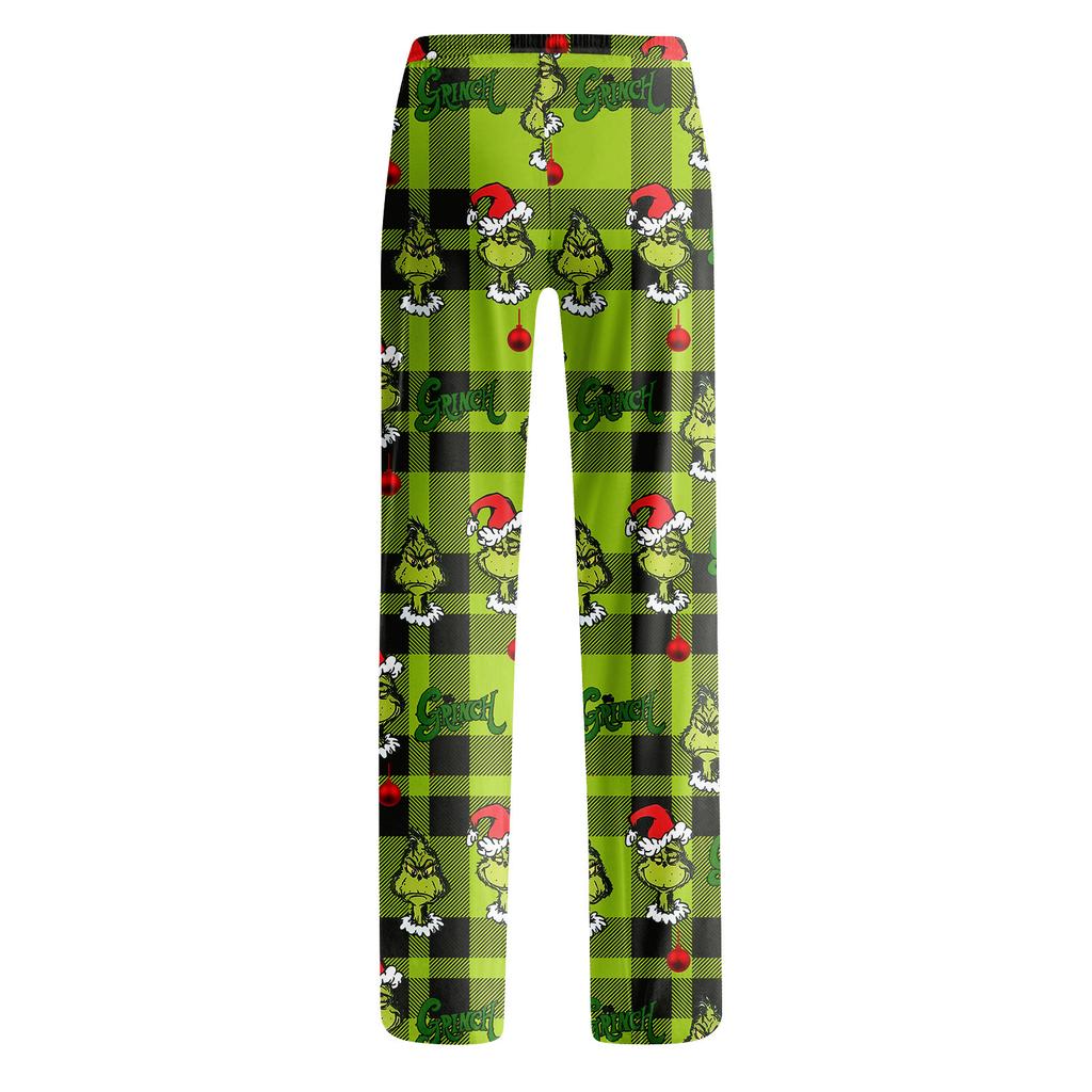 Pajama Pants Sleepwear Casual Drawstring Elastic Waist Pants Comfy Straight Yoga Loose Trousers