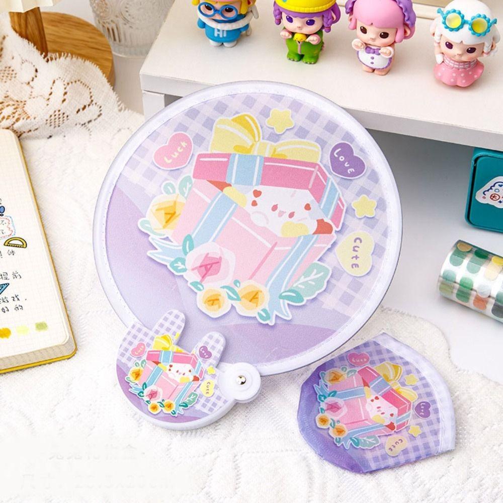 

Collapsible Fan Creative Summer Small Fresh Cute Cartoon Portable Cool Fan Hand Fan