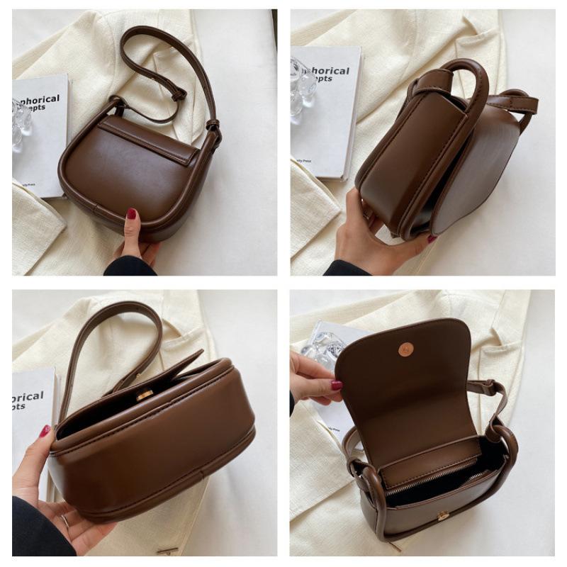 Korean version of exquisite versatile saddle bag niche design shoulder bag temperament commuter messenger bag tide