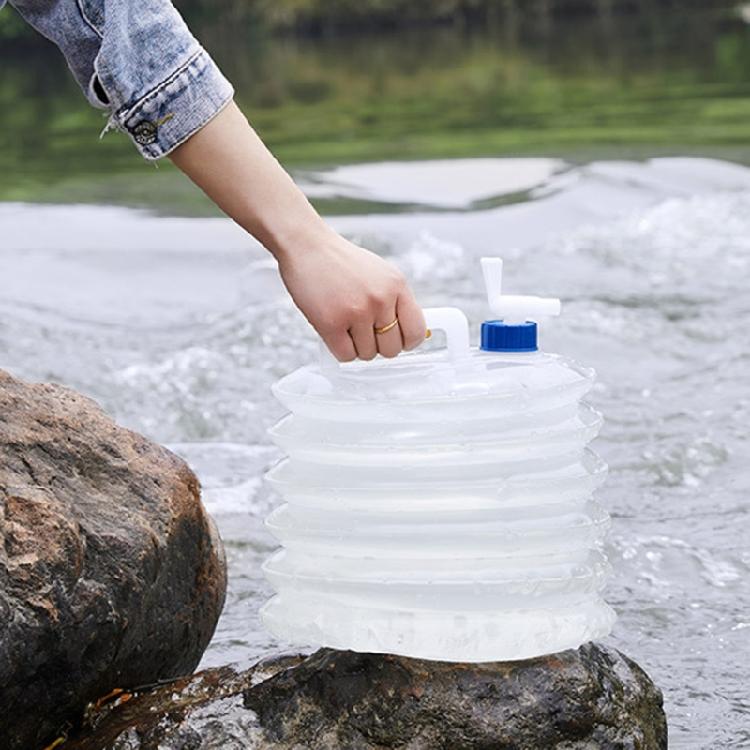 Collapsible Water Container with Tap Folding Drinking Storage Jugs Leak Proof