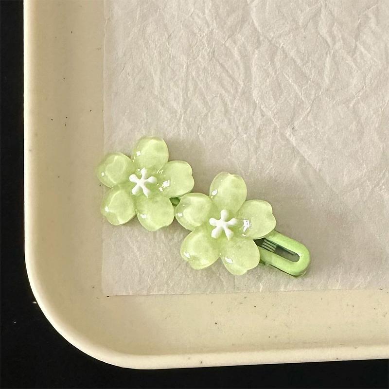 Summer Fresh Flower Hairpin Sweet Girls Sakura Side Clips Bangs Hair Clips For Women Headwear Hair Accessories