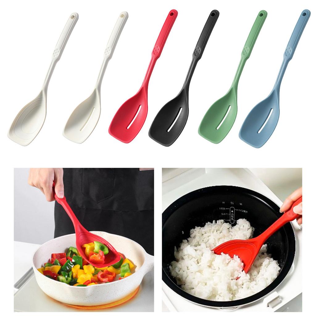 Color Heat Resistant Leak Spoon Spatulas Non-Stick Silicone Spatulas Scrapers Kitchen Utensils Tools for Cooking Baking