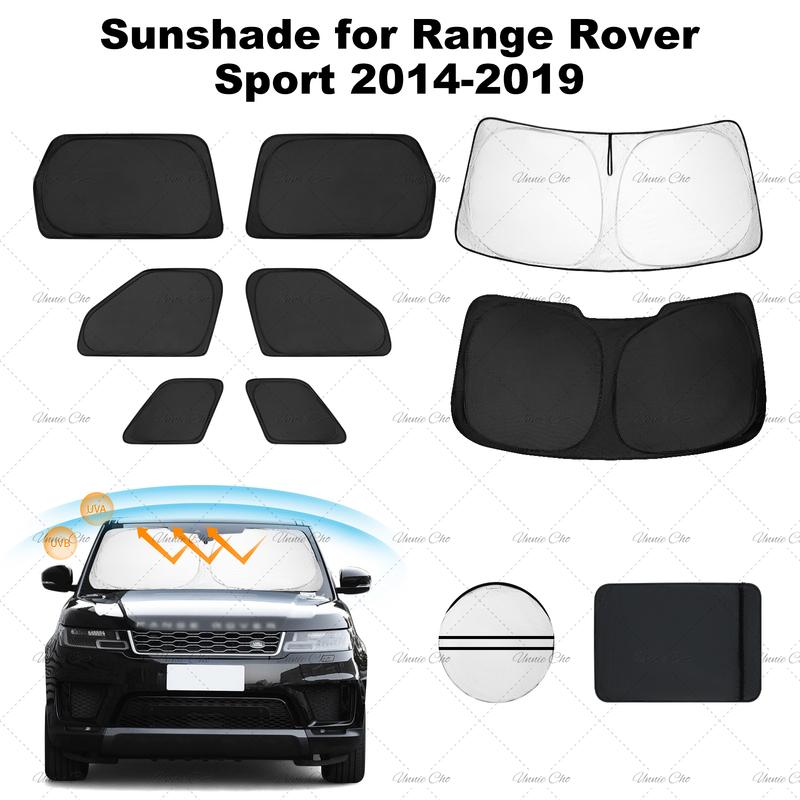 Fit for Range Rover Sport L494 Accessories 2014- 8PCS Windshield Sunshade Kit Foldable Sun Visor Privacy Protection