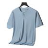 Ice Silk Short-sleeved T-shirt Men's Thin Quick-drying Breathable Round Neck Plus Fat Plus Size T-shirt