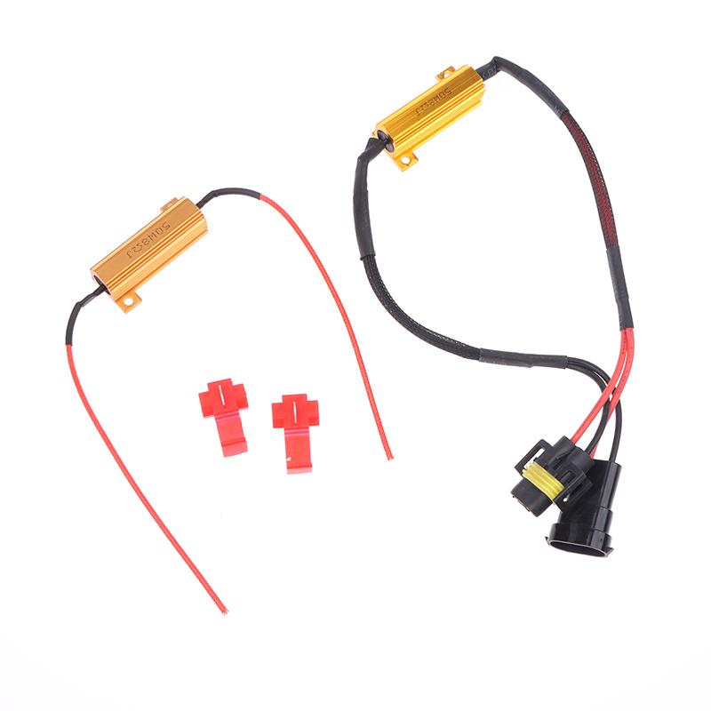 1Pc Car Load Resistor Error Canceller Led Decoder Canbus Free Wiring Canceller Decoder Light 50W H4 H7 H8/H11 9005/9006
