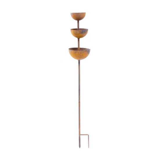 

Metal Bird Bath with Stake for Outside 26.77 Inch Tall Free Standing 3-Tier Bird Feeder Bowl for Outdoor Garden Patio Yard