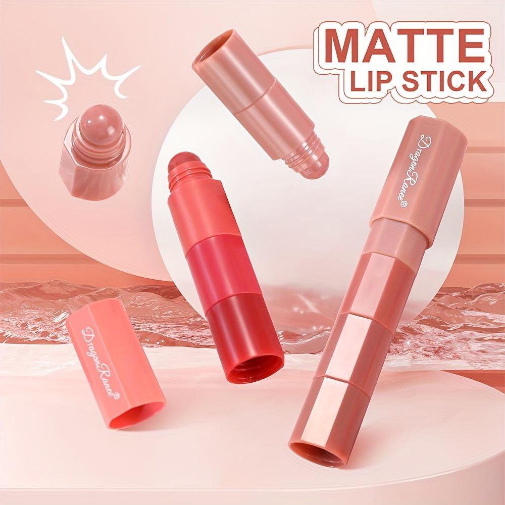2pcs Mini Velvet Matte Lipstick Set 4-in-1 Long-Lasting & Moisturizing Lip Stain Smudge-proof Effortless Application Ultra-Portable Lip Gloss