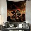 DOOM The Dark Ages Wall Tapestry Aesthetic Wall Hanging Printed Fabric Blanket Decorative Tapestries for Bedroom Living Room Home Decor