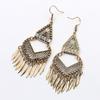 GemChic Women's New Vintage Zinc Alloy Tassel Long Fringe Earrings Ethnic Fashion Hook Earrings Birthday Christmas Jewelry Gift