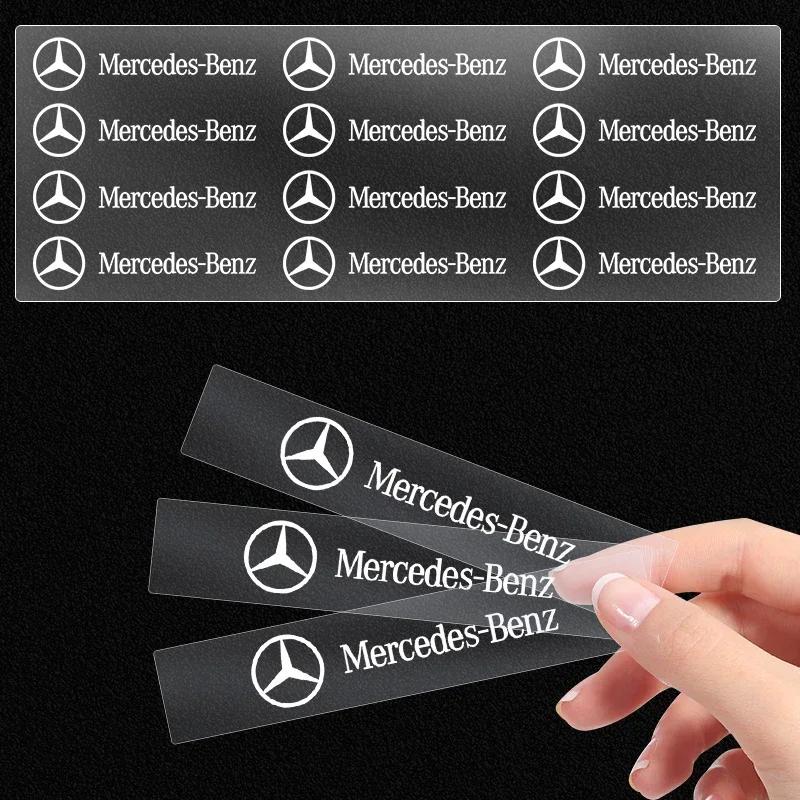 For Benz SW222Car Emblem Logo Decorative Stickers Badge Decal For Mercedes Benz AMG W176 W202 W204 W205 W210 W211 W212 CLA CLK CLS GLA GLC