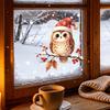 Painted Tree Branch Owl Snowflake Polka Dot Balcony Glass Window Beautification Window Sticker