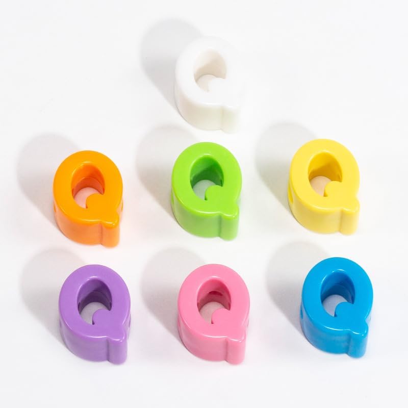 10PCS Colorful 26 Letter Beads 20mm Loose Beads Big Hole DIY Jewelry Making Kit Bracelet keychain for Educators to Learn Letters