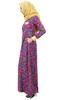 Bimba Womens Muslim Printed Jilbab Dress Designer Abaya With Pockets & Hijab
