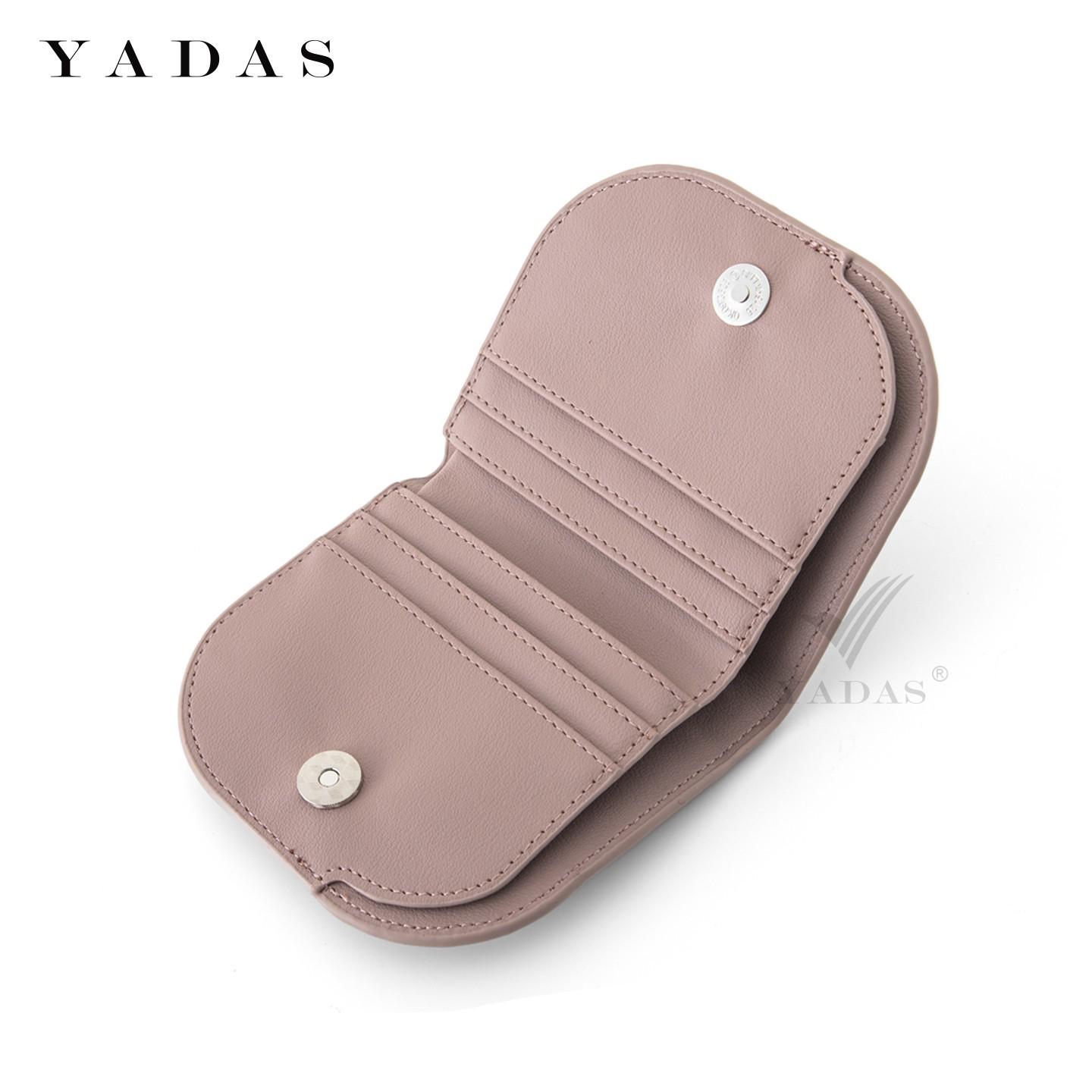 

YADAS Women s Half-Round Folding Wallet with Multi-Card Slots and Coin Snap Closure
