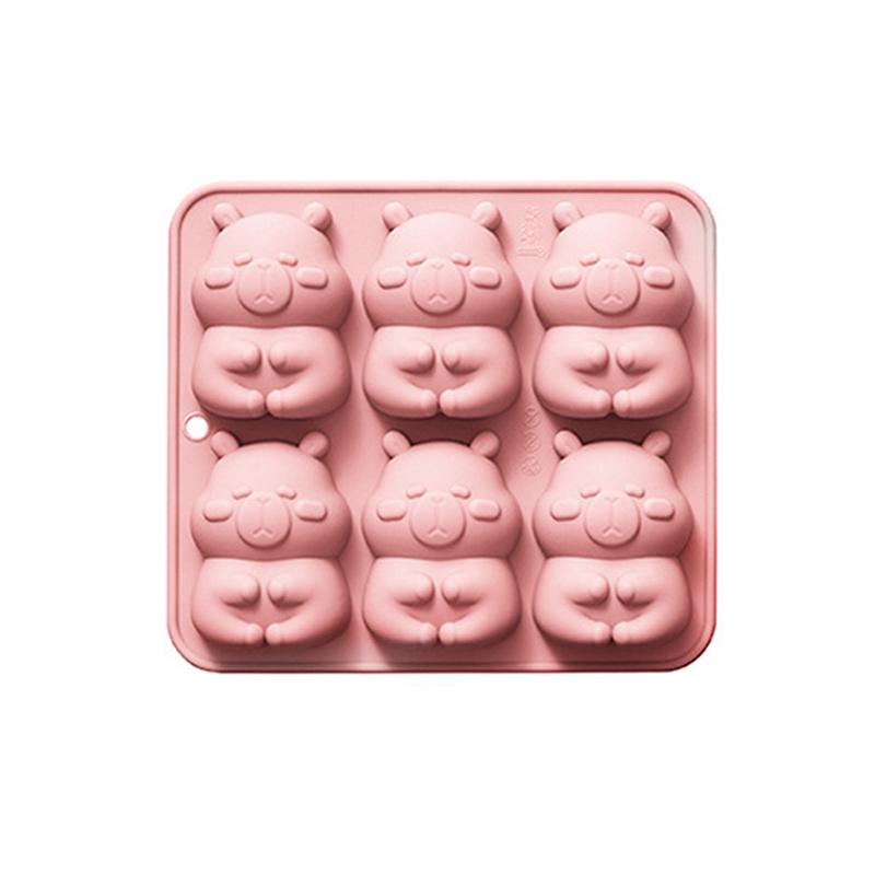 Cartoon Kapibala Animal Silicone Capybara Chocolate Mold Fudge Candy Jelly Mould Cake Decor Baking Ice Tray Gifts Baking Tool