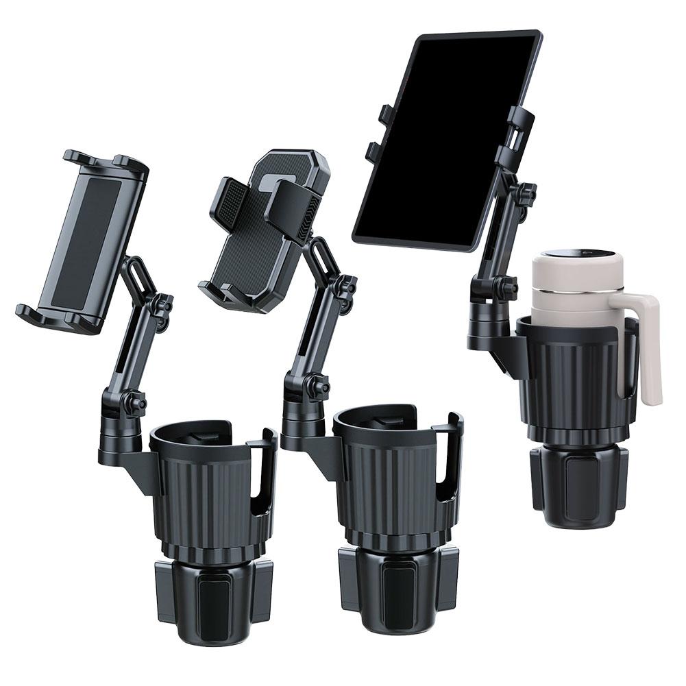 2-in-1 Car Cup Phone Mount With Adjustable Base 360-Degree Phone All Holder Travel Car Rotation Holder Smartphones Phone G4B5