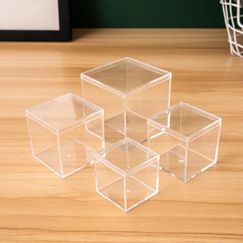 Modern Minimalist Clear Plastic Organizer Container With Lid For Stationery Toys Medicine