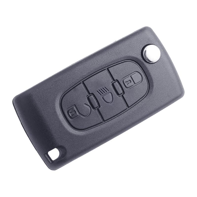 Flip Remote Key Fob Shell Case With Blade 3 Buttons Fit for Citroen C2 C3 C4 C5 C6 C8 Xsara Picasso Peugeot 307 407 308 408