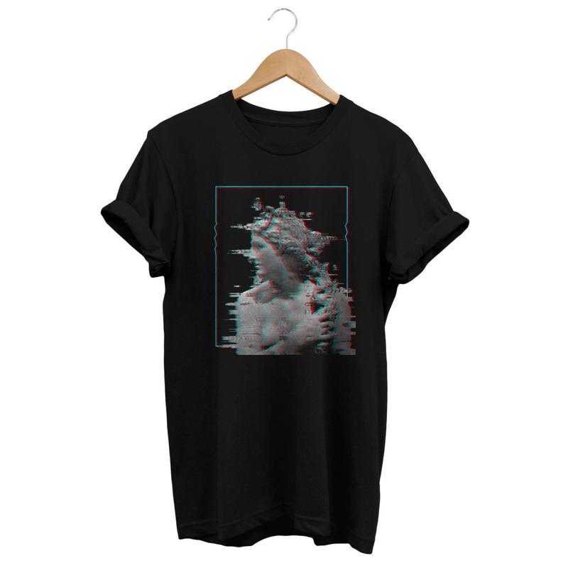 Glitch Edgy Tshirt Alternative Clothes Grunge Clothing Vaporwave shirt Retro S