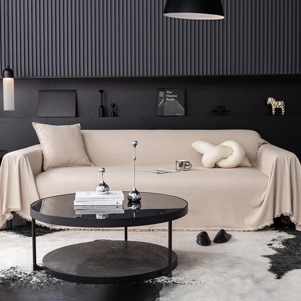 

Простой однотонный диван в скандинавском стиле, водонепроницаемый плюшевый бархатный диван для гостиной, полотенце для дивана с защитой от царапин и царапин для чая 180*130cm