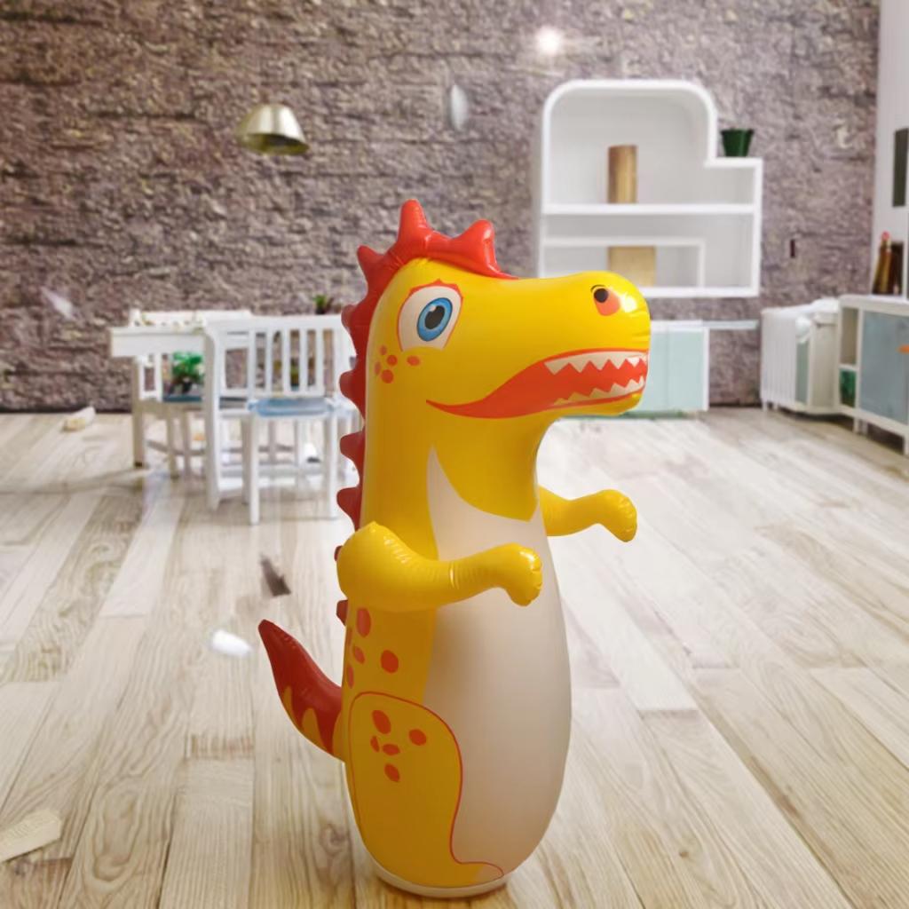 Fun Inflatable Dinosaur Tumbler Boxing Toy Standing Punching Bag Children Games interaction inflatable model Boy's Birthday Gift