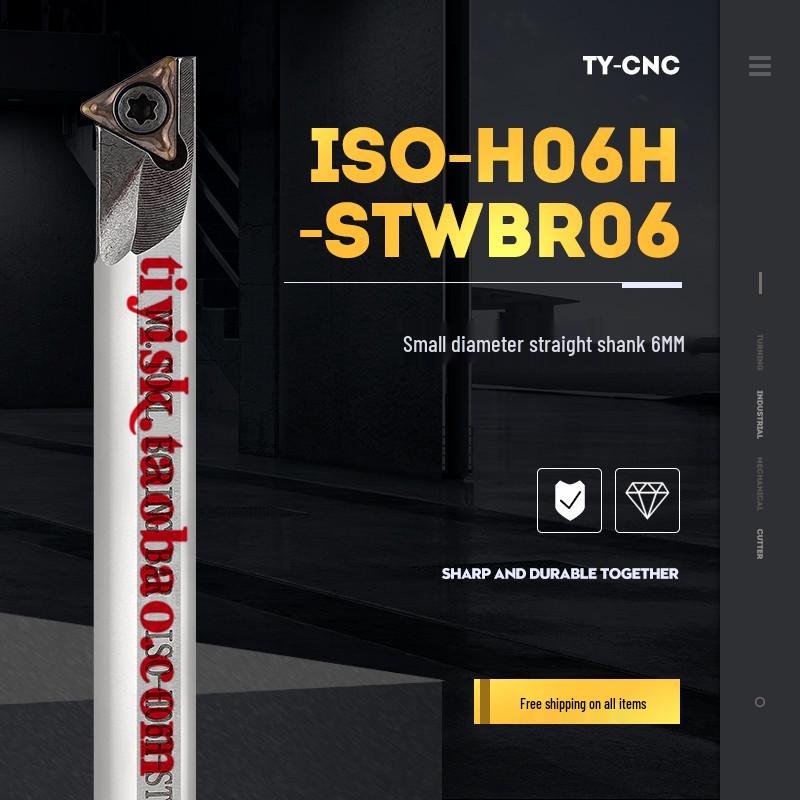 60° Triangular Boring Bar with Threaded Pick-Off for Internal Hole, Model STWBR06/STWCR11.