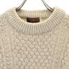 BOSTON TRADERS 90s 100% Wool, Old Long Sleeve Sweater Beige Knit Men's Used