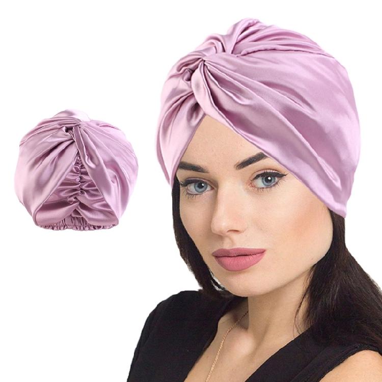 Silk Feel Nighttime Hair Protector Hair Bonnet Twisted Design Elegant Double Layer Sleep Cap Moisture Wicking Bonnet