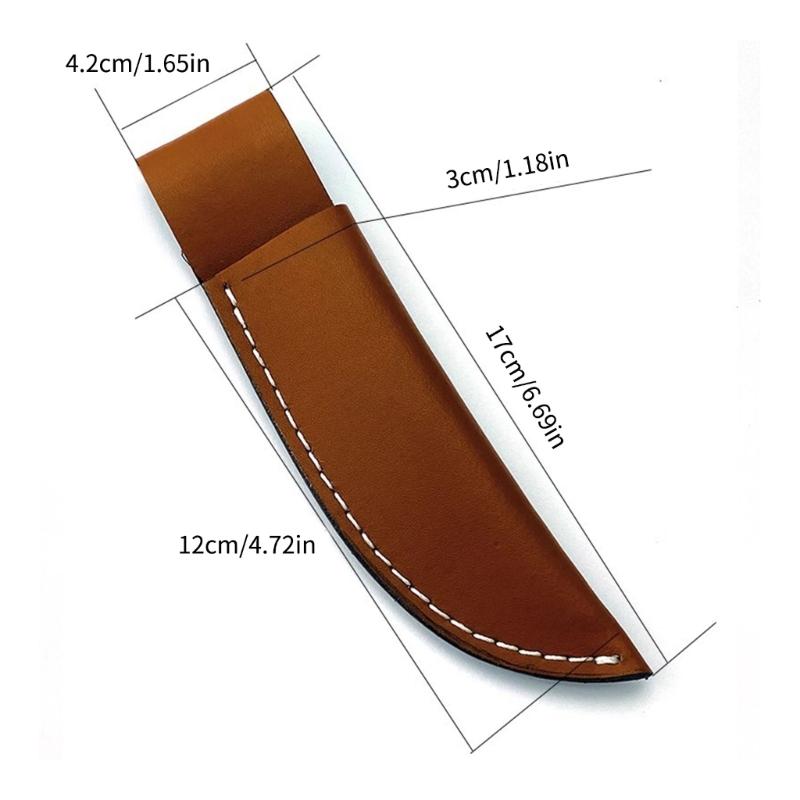 Compact Leather Knife Case with Two Compartments Leather Sheath Knife Pouches Must Have Tool for Outdoor Activities