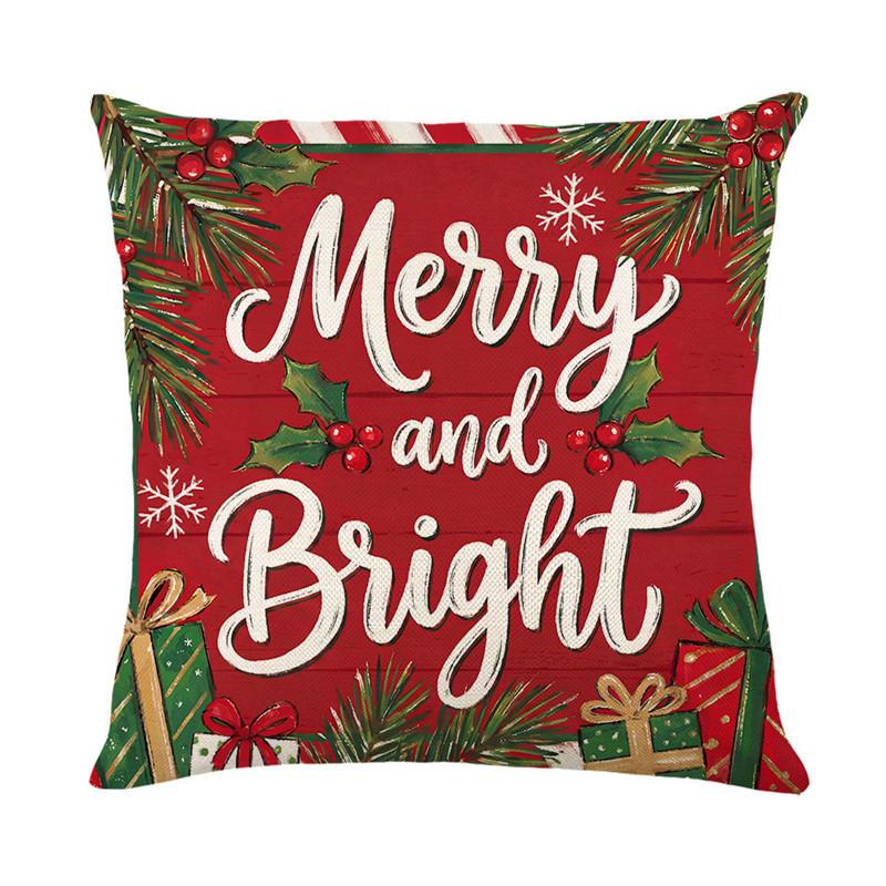 Christmas pillow cover digital printing cushion Christmas theme sofa pillow