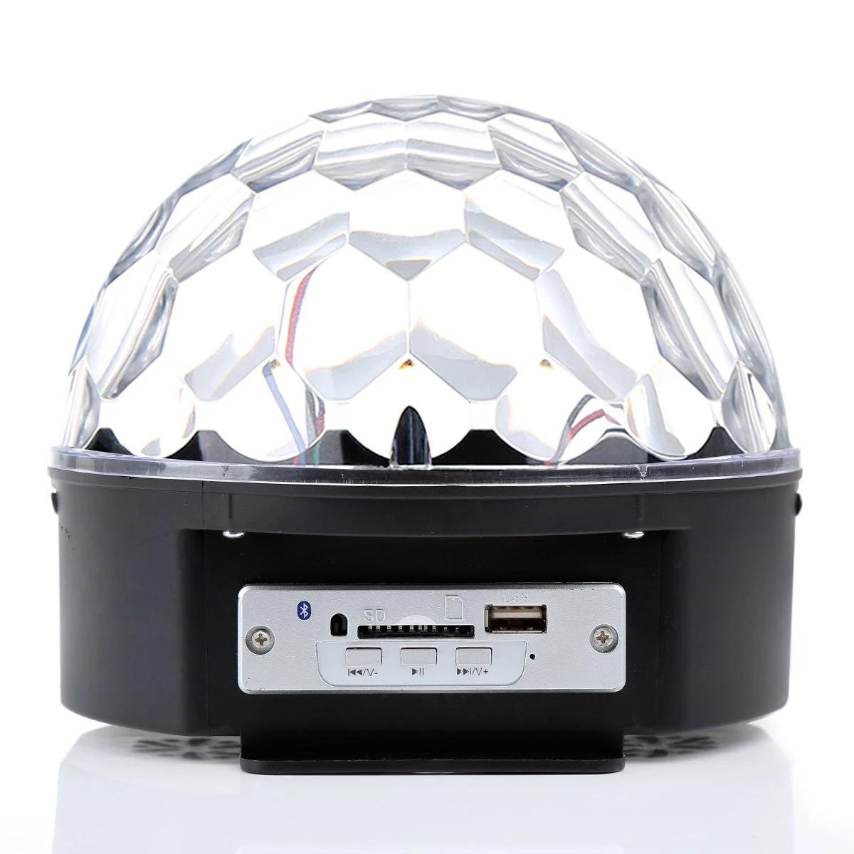 

Disco LED Magic Ball Light Sound Control Party Lights TF Card MP3 Player Sound Activated Lamp with Bluetooth for Home KTV Party US PLUG чорний