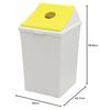 Captain Stag Trash Can, Dustbin #70, Round Open Hole, Yellow, Made In Japan, UY-7054