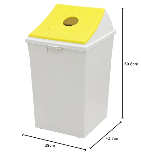 Captain Stag Trash Can, Dustbin #70, Round Open Hole, Yellow, Made In Japan, UY-7054