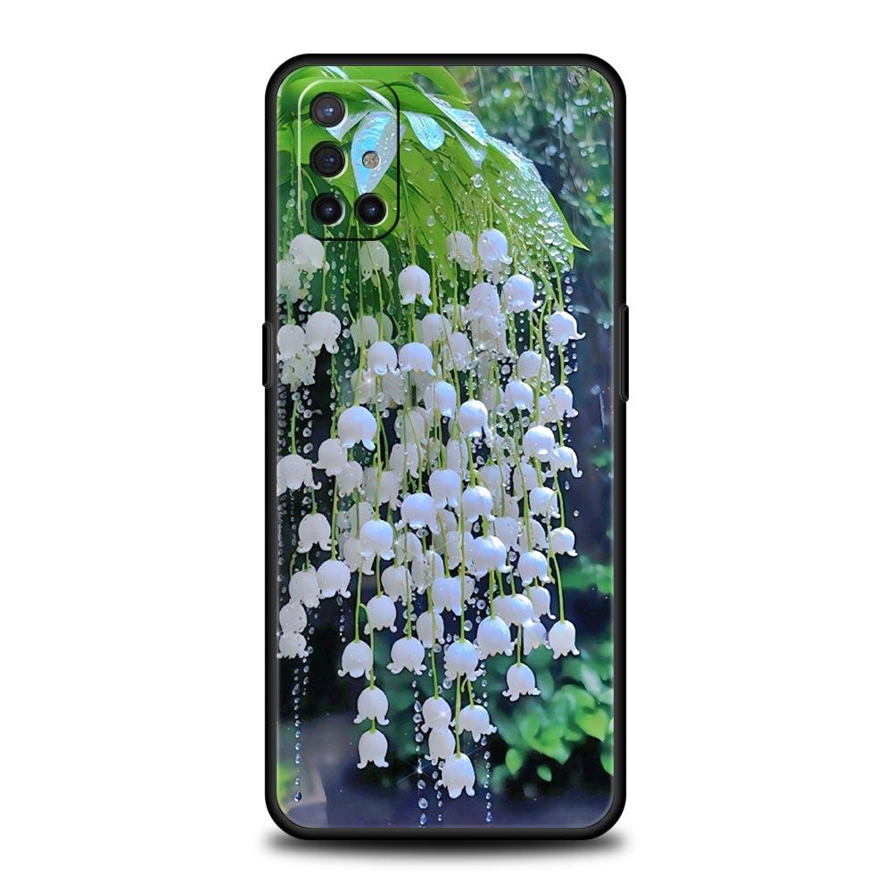 Coque de téléphone florale transparente Muguet pour Oneplus 13R 13 12R 11 10T 10R Nord N100 N200 N10 10 9 9R 9RT CE 3 2 Pro TPU souple