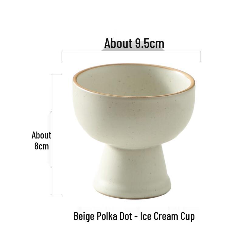 Shangqi High-Footed Ceramic Ice Cream & Dessert Cups